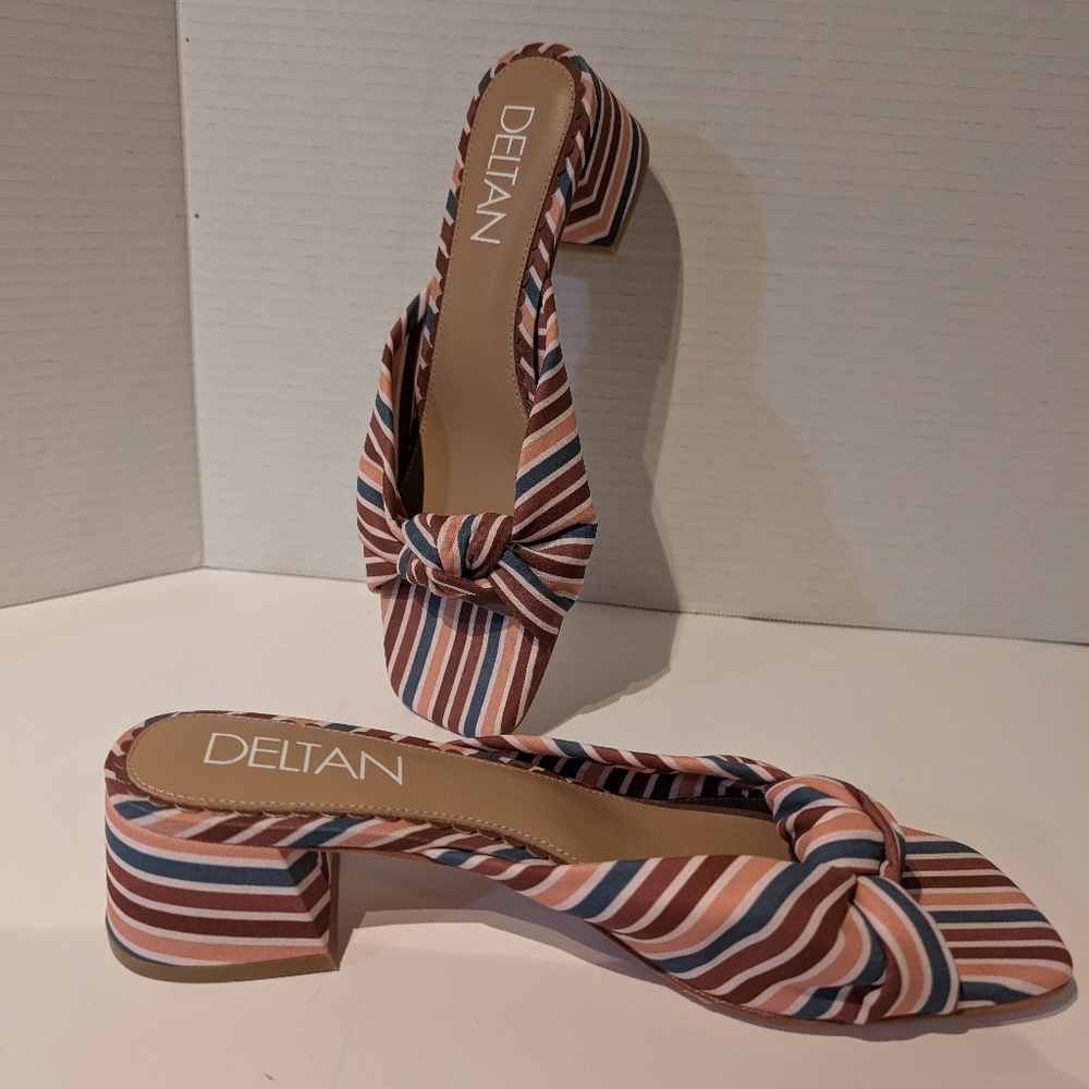 Deltan "Georgie" Striped Sandal Sz. 8.5 - Picture 7 of 11